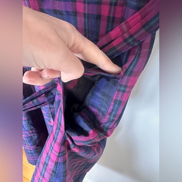 Talbots Plaid Silk-Blend Fit & Flare Shirt Dress – Size 6P - Picture 10 of 12